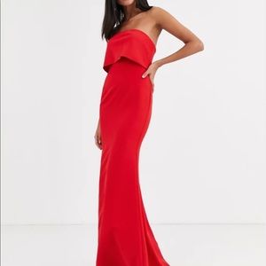 Jarlo Tall fishtail maxi dress with overlay -NWT